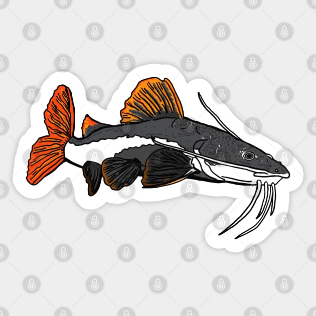 Redtail Catfish Sticker by SNK Kreatures